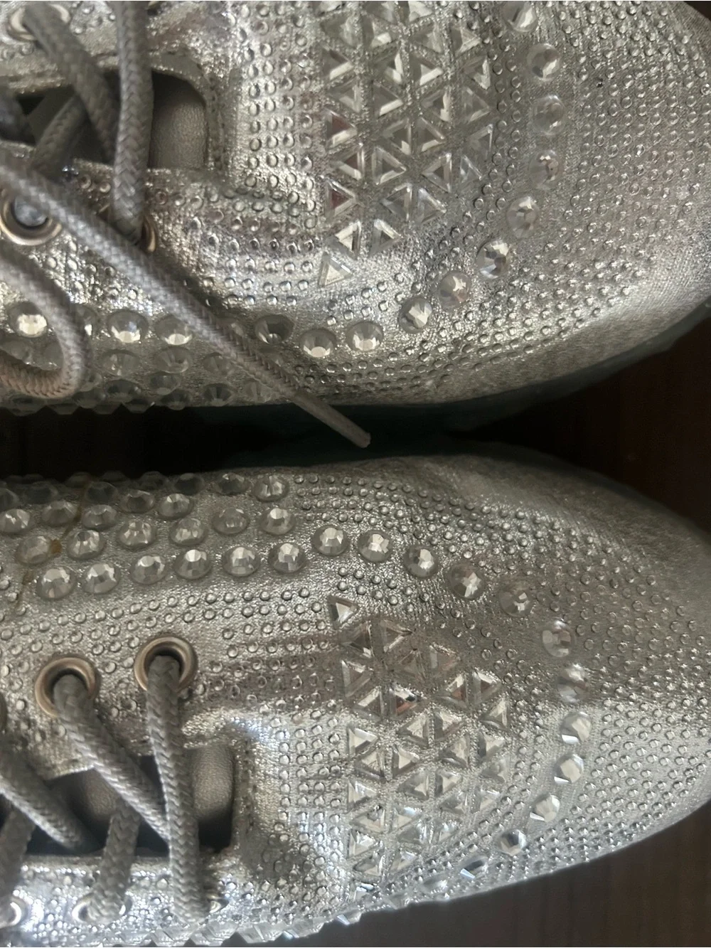 Like New Metallic Studded Sneakers